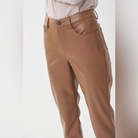 WOMEN'S JOSEPH RIBKOFF | FAUX LEATHER SLIMMING PANTS - Picture 4 of 9